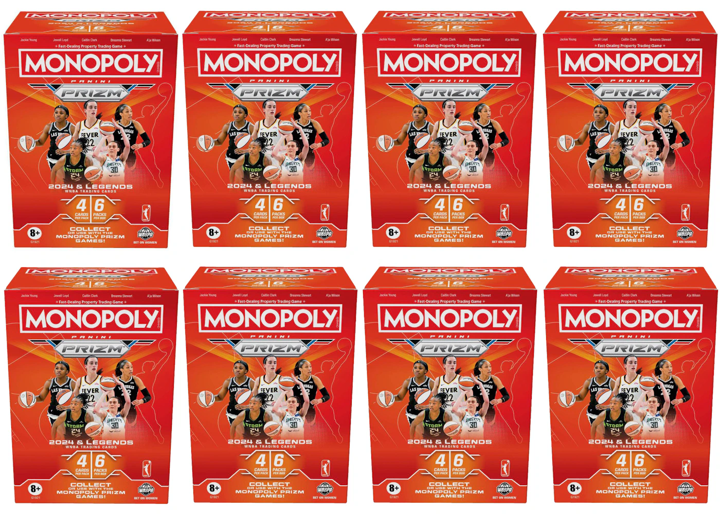 2024 Panini Monopoly Prizm WNBA Booster Box 8x Lot - 2024 - US 2024 Panini Monopoly Prizm WNBA Booster Box 8x Lot - 2024 - US