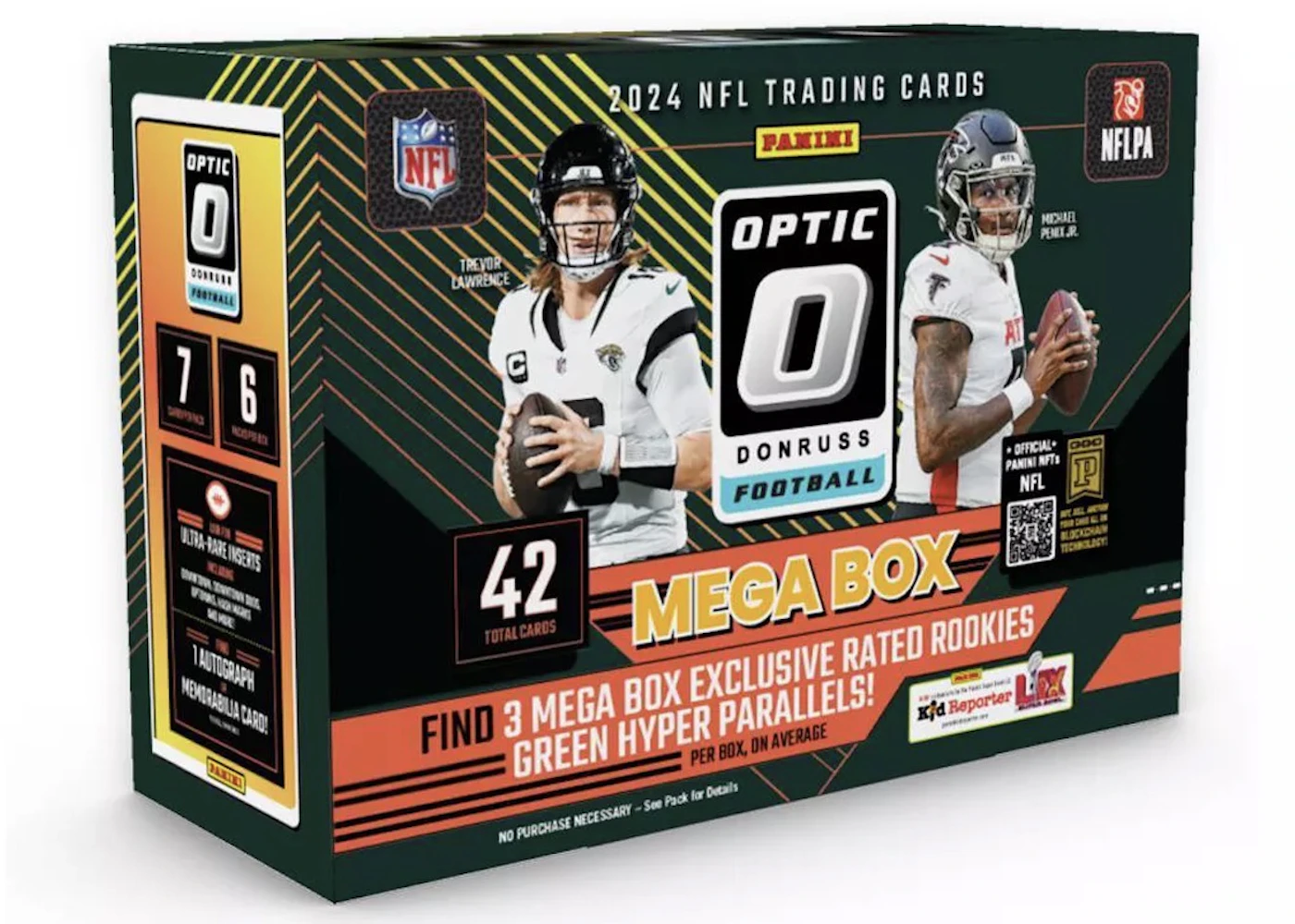 2024 Panini Optic Donruss NFL Football Mega Box (Green Hyper Parallel ...