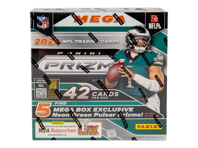 2024 Panini Prizm NFL Mega Box (Neon Green Pulsar Prizms) 2024 US