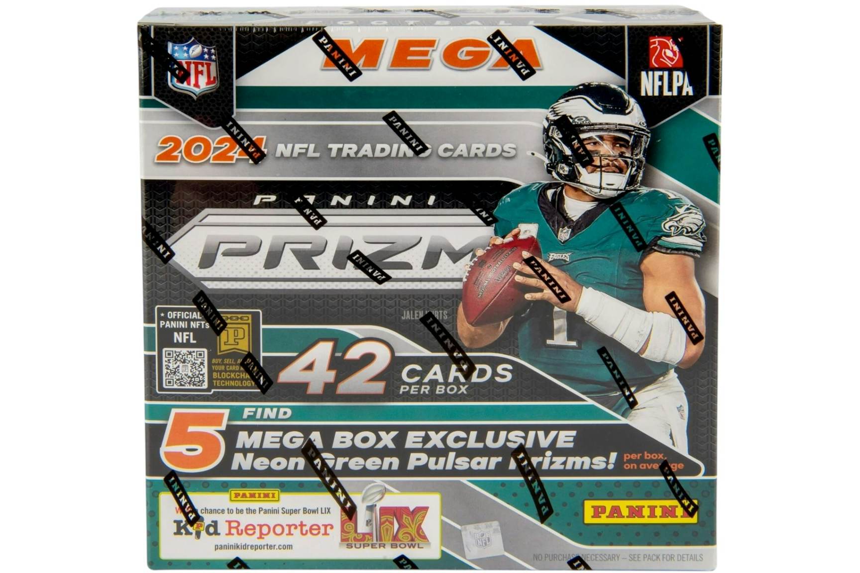 2024 Panini Prizm NFL Mega Box (Neon Green Pulsar Prizms) - 2024 - US