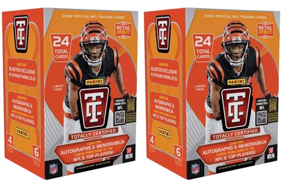 2024 Panini Totally Certified NFL Football Blaster Box 2x Lot