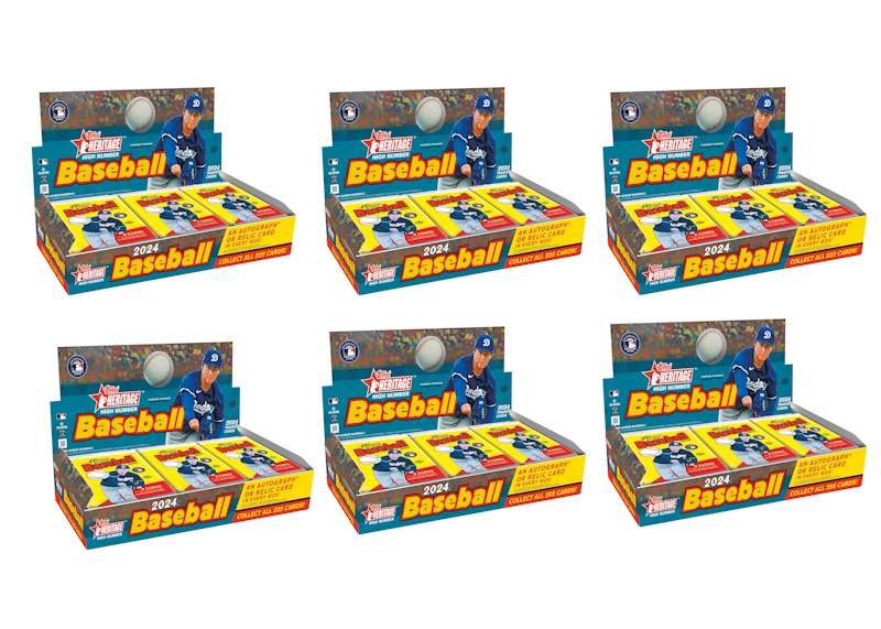 2024 Topps Heritage High Number Baseball Hobby Box 6x Lot 2024 Topps Heritage High Number Baseball Hobby Box 6x Lot
