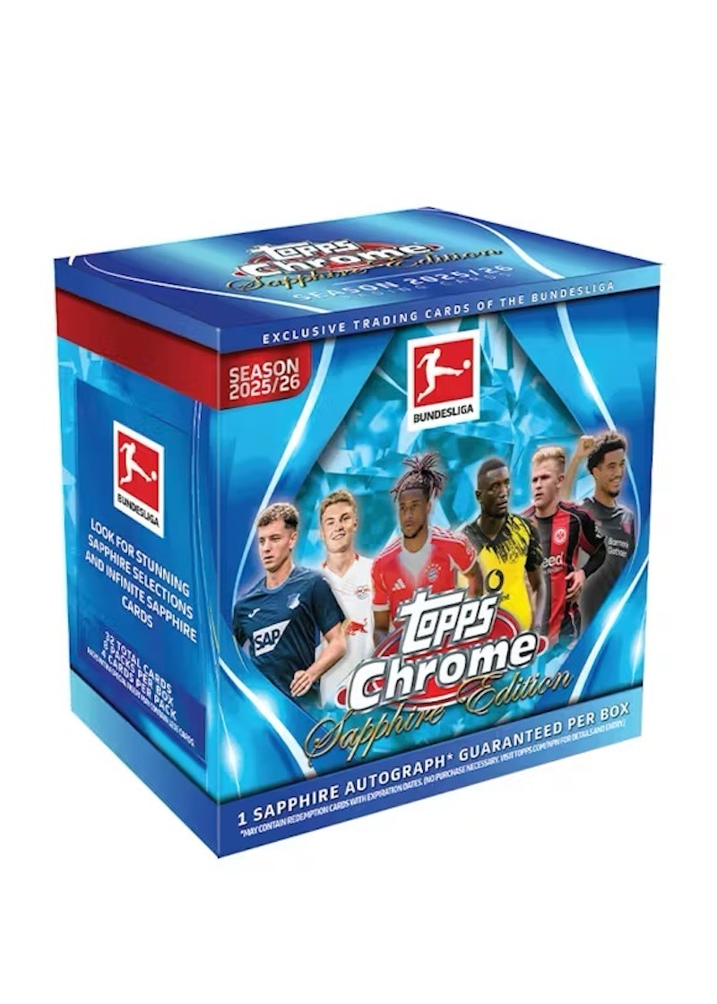 2025/26 Topps Chrome Saphire Edition Bundesliga Hobby Box - 2025