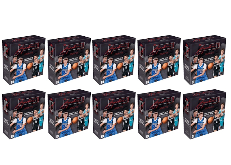 2025-26 Topps Signature Class Basketball-Megabox, 10-teiliges Los
