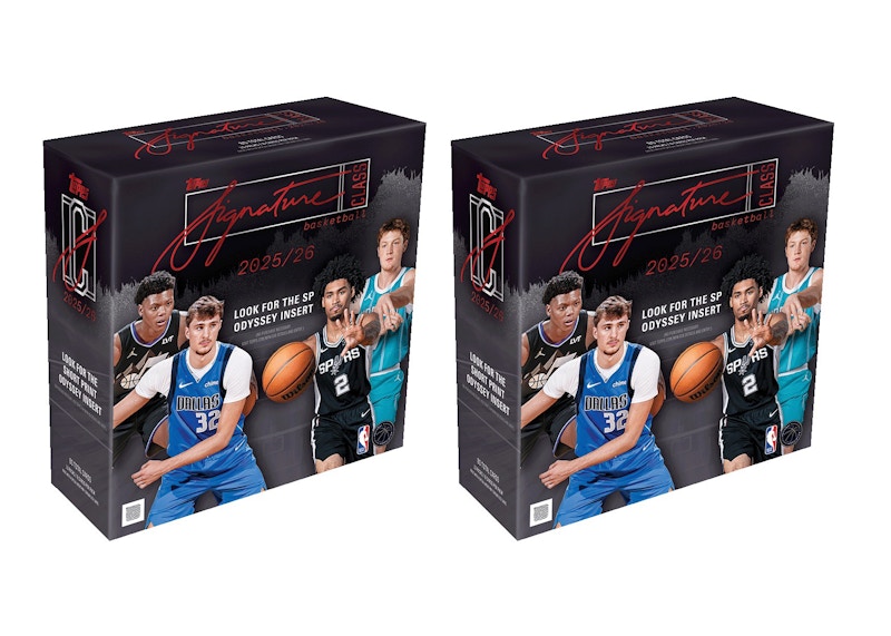 2025-26 Topps Signature Class Basketball-Megabox, 2 Stück