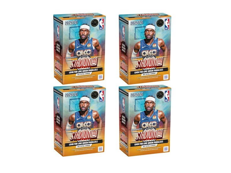 Topps Stadium Club Basketball-Geschenkbox 2025/26, 4 Stück