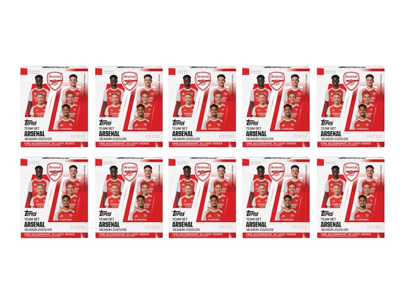 2025-26 Topps Team Set Arsenal Hobby Box 10x Lot
