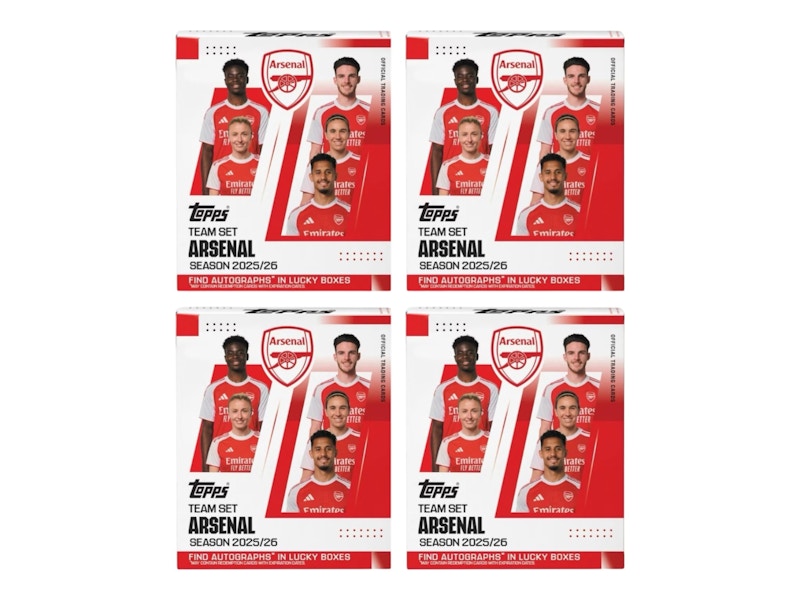 2025-26 Topps Team Set Arsenal Hobby Box 4x Lot