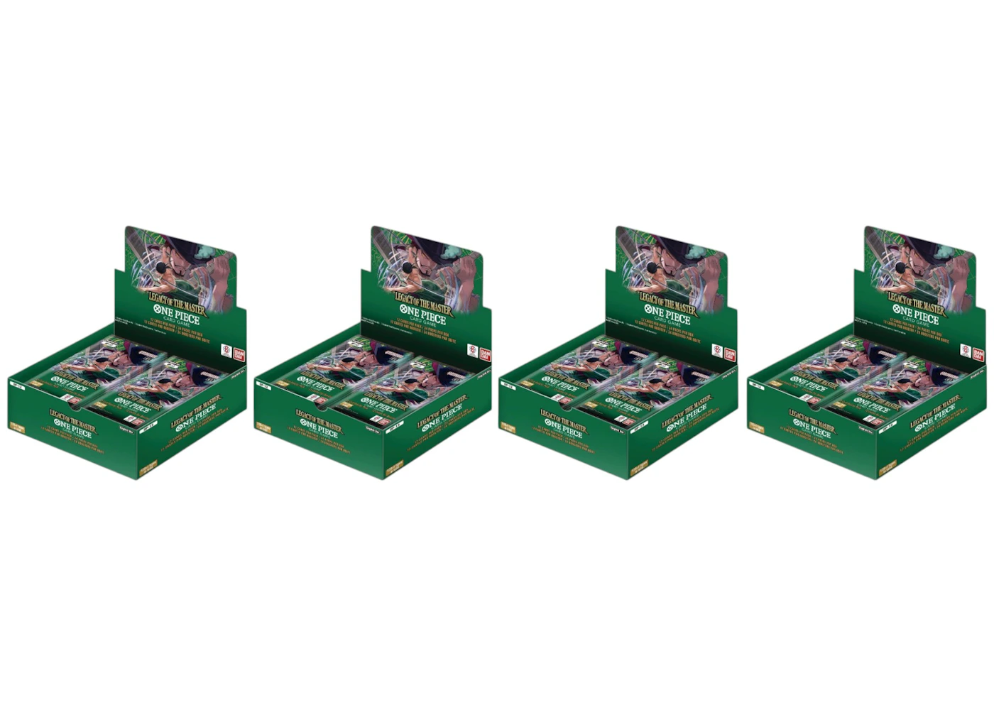 2025 Bandai One Piece Legacy of the Master Booster Box (OP-12) 4x Lot - 2025 - US 2025 Bandai One Piece Legacy of the Master Booster Box (OP-12) 4x Lot - 2025 - US