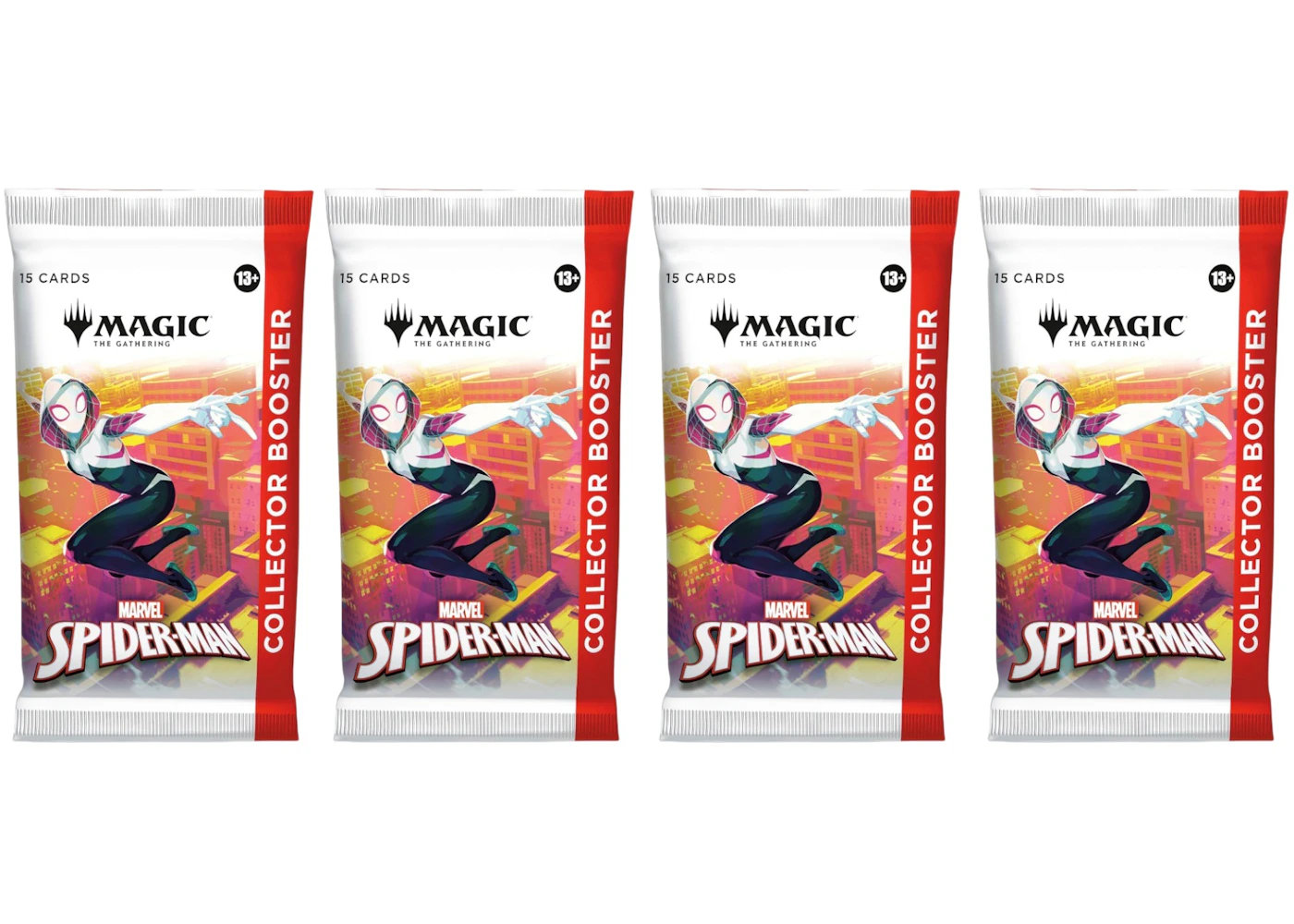 2025 Magic: The Gathering Marvel's Spider-Man Collector Booster Pack 4x Lot - 2025 - US 2025 Magic: The Gathering Marvel's Spider-Man Collector Booster Pack 4x Lot - 2025 - US