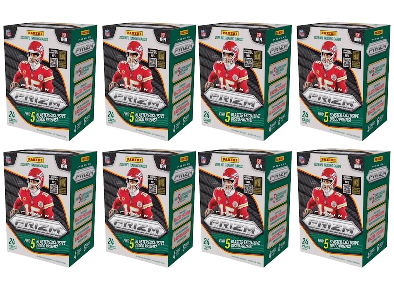 2025 Panini Prizm Football (Disco Prizm) Blaster Box 8x Lot - 2025
