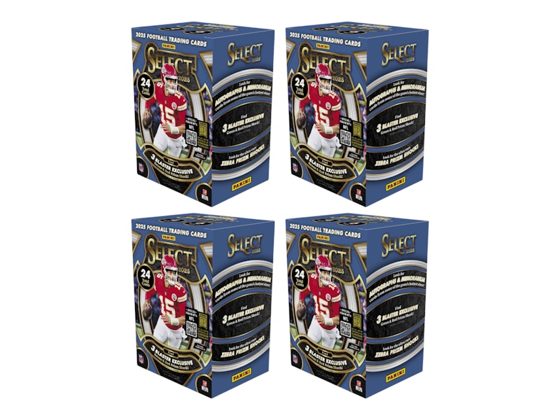 2025 Panini Select NFL Blaster Box (Green & Red Prizm) 4x Lot