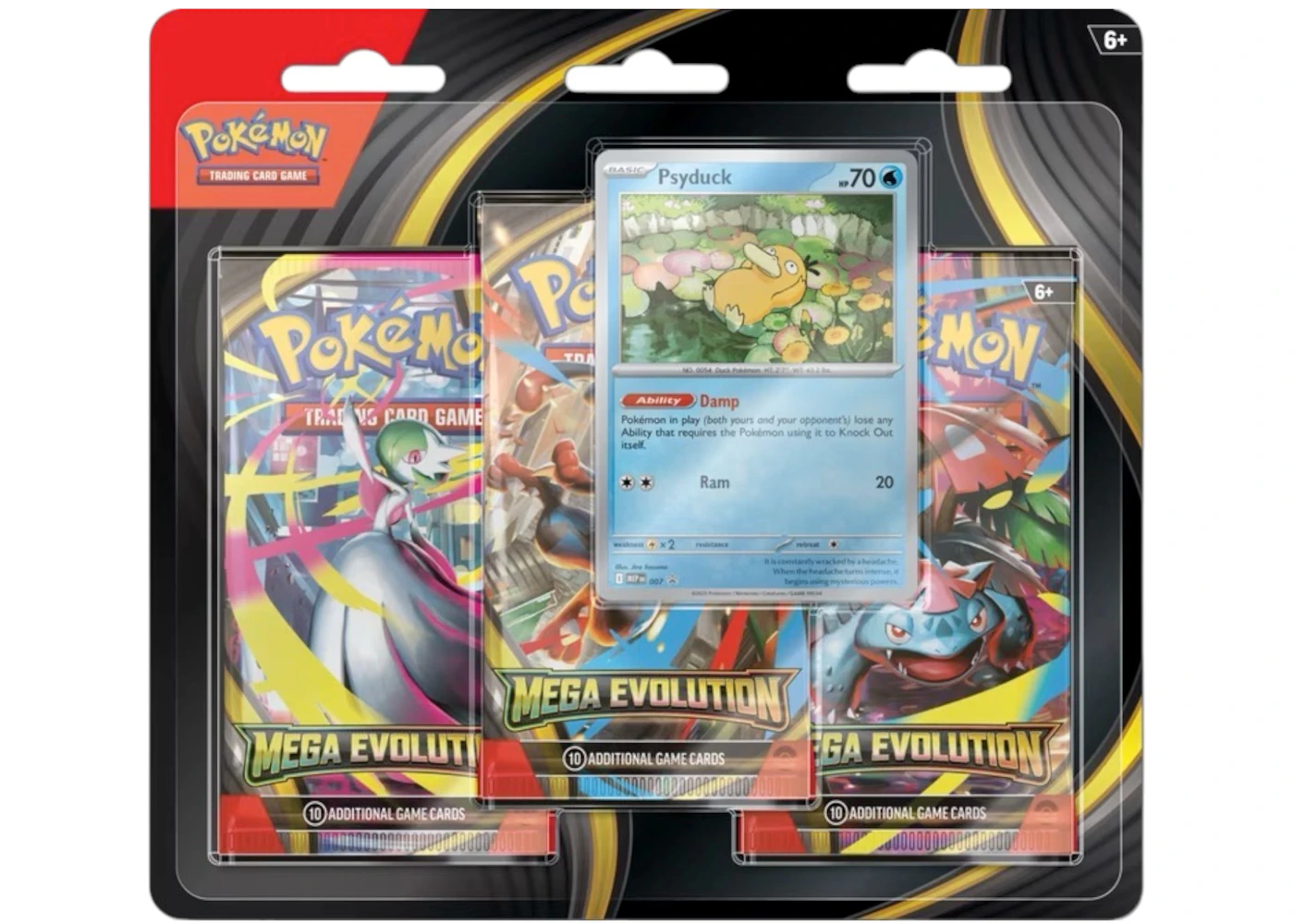 2025 Pokmon Mega Evolution 3-Pack Blister Pack (Psyduck) - 2025 - US 2025 Pokmon Mega Evolution 3-Pack Blister Pack (Psyduck) - 2025 - US