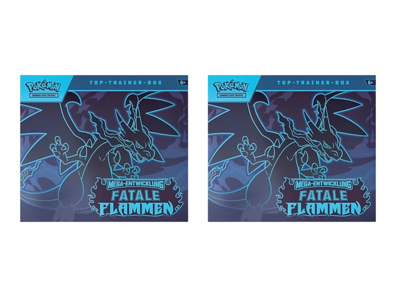 2025 Pokémon Mega Evolution Fateful Flames Elite Trainer Box (German) 2x Lot