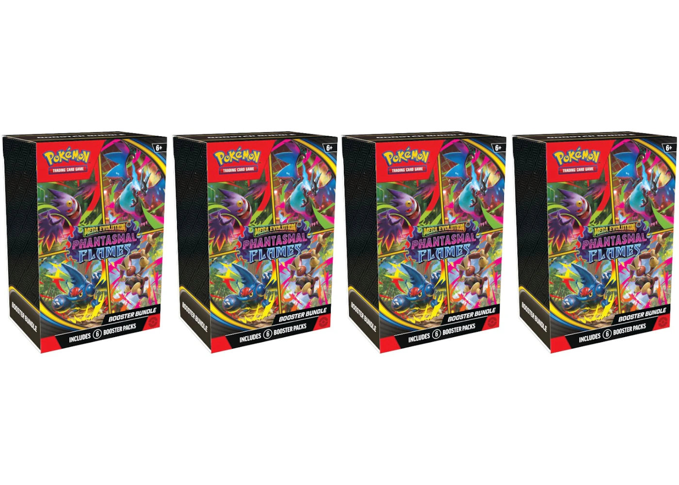 2025 Pokmon Mega Evolution Phantasmal Flames Booster Bundle 4x Lot - 2025 - US 2025 Pokmon Mega Evolution Phantasmal Flames Booster Bundle 4x Lot - 2025 - US