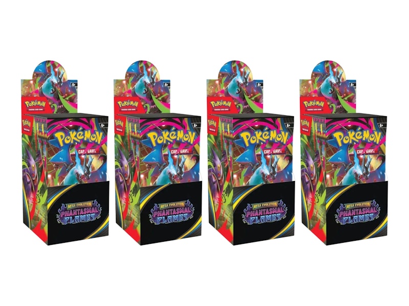 2025 Pokmon Mega Evolution Phantasmal Flames Half Booster Box 4x Lot -  2025 - US