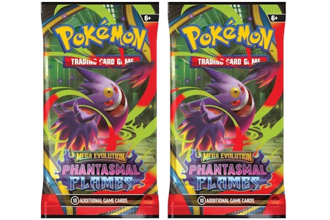 2025 Pokmon Mega Evolution Phantasmal Flames Mega Gengar Booster Pack 2x Lot - 2025 - US 2025 Pokmon Mega Evolution Phantasmal Flames Mega Gengar Booster Pack 2x Lot - 2025 - US