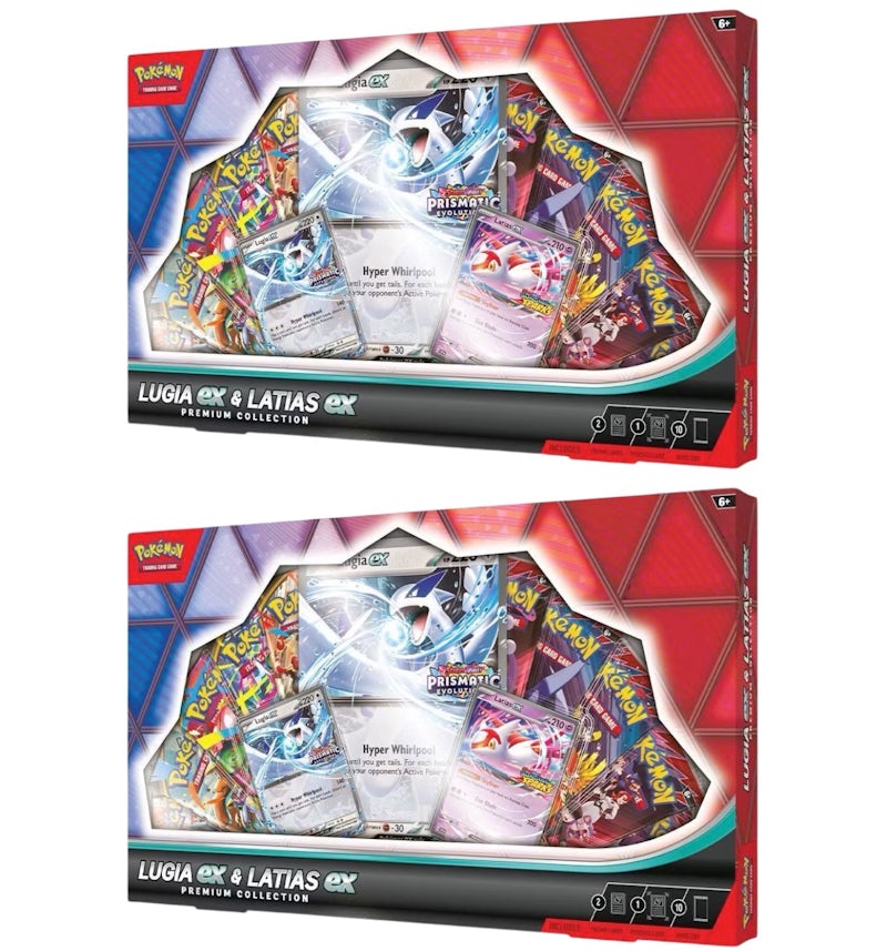 2025 Pokmon Prismatic Evolution Lugia ex & Latias ex Premium Collection Box 2x Lot - 2025 - US 2025 Pokmon Prismatic Evolution Lugia ex & Latias ex Premium Collection Box 2x Lot - 2025 - US