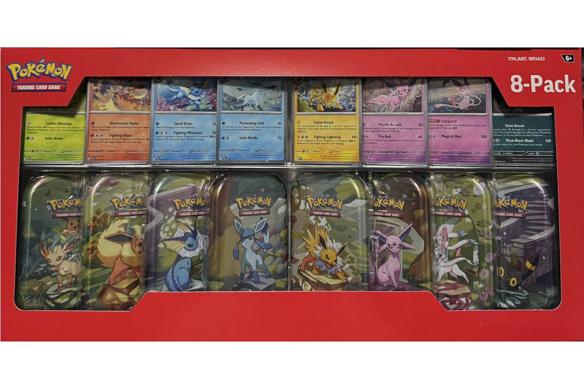 2025 Pokémon Prismatic Evolutions Mini Tins 8-Pack (Costco Exclusive ...