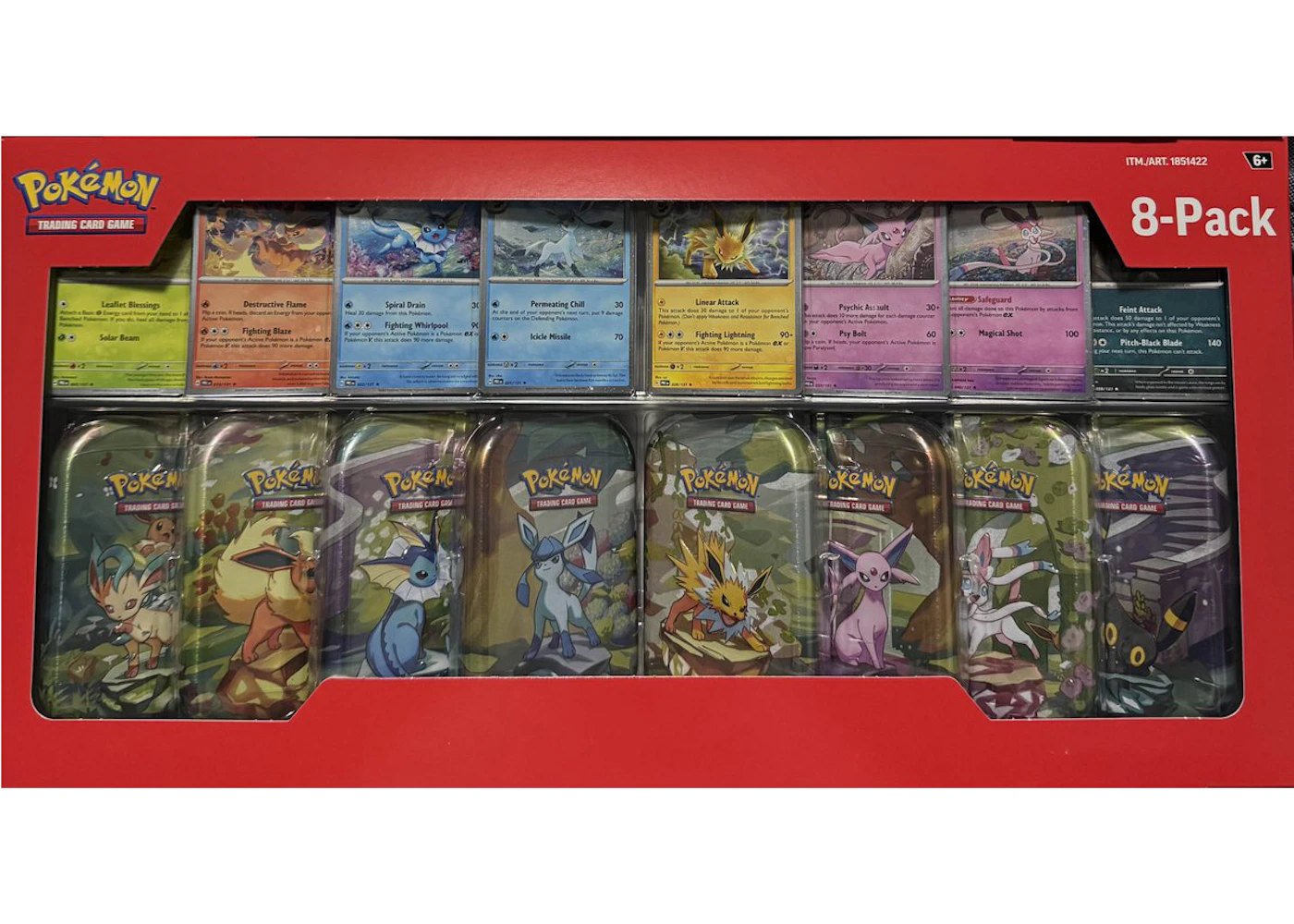 2025 Pokémon Prismatic Evolutions Mini Tins 8-Pack (Costco