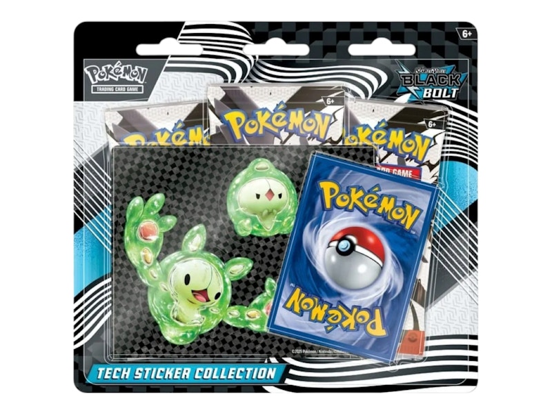 2025 Pokémon Scarlet & Violet Black Bolt Tech Sticker Collection Blister Pack