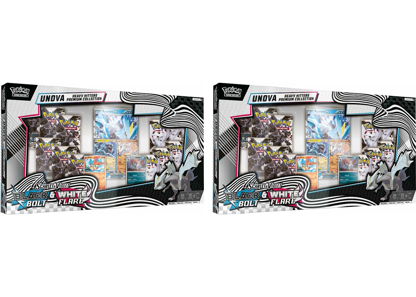2025 Pokmon Scarlet & Violet Black Bolt & White Flare Unova Heavy Hitters Premium Collection (Costco Exclusive) 2x Lot - 2025 - US 2025 Pokmon Scarlet & Violet Black Bolt & White Flare Unova Heavy Hitters Premium Collection (Costco Exclusive) 2x Lot - 2025 - US
