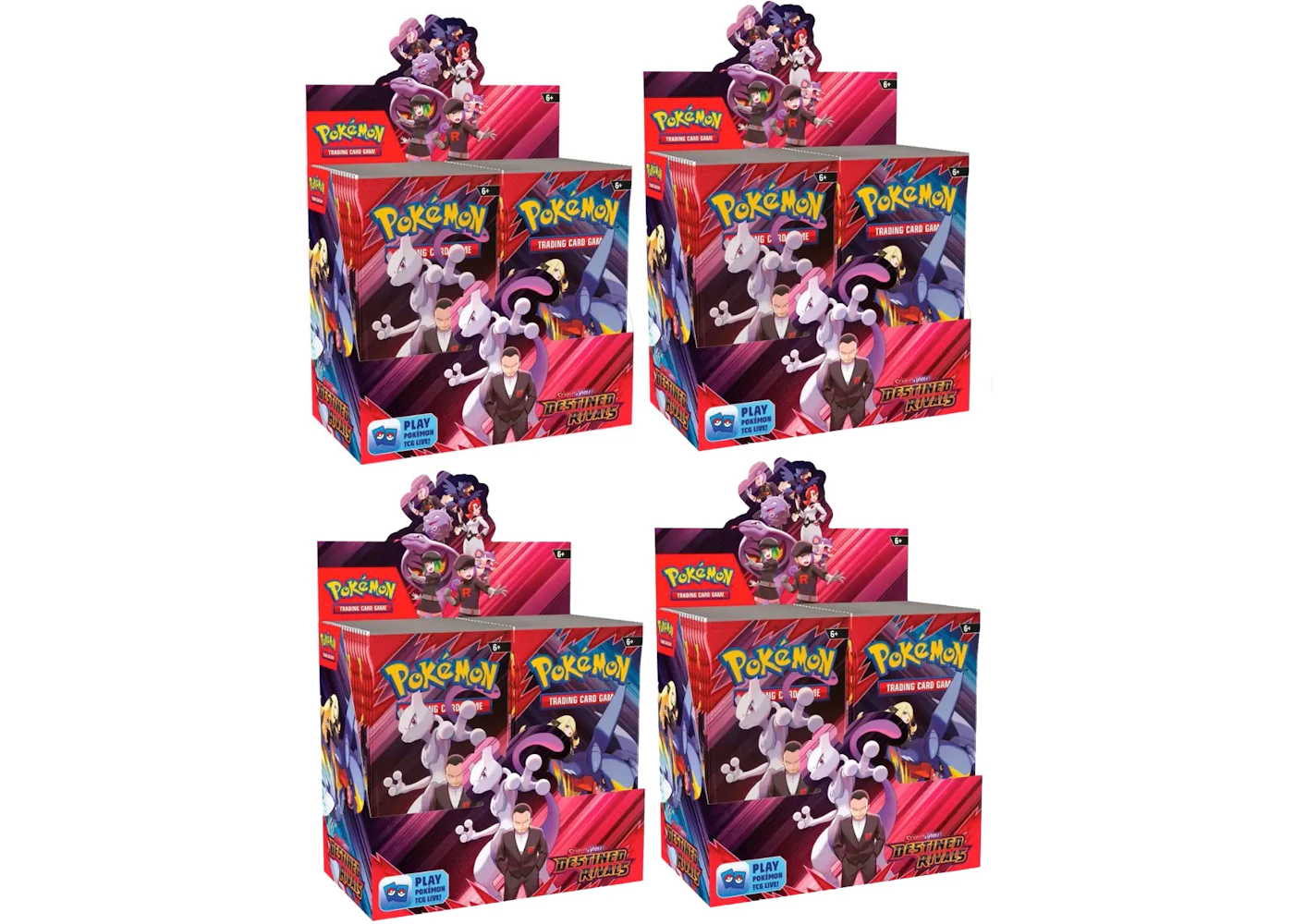 2025 Pokmon Scarlet & Violet Destined Rivals Booster Box 4x Lot - 2025 - US 2025 Pokmon Scarlet & Violet Destined Rivals Booster Box 4x Lot - 2025 - US