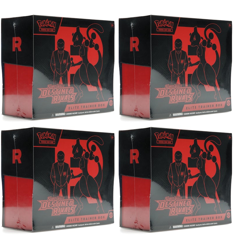 2025 Pokmon Scarlet & Violet Destined Rivals Elite Trainer Box 4x Lot - 2025 - US 2025 Pokmon Scarlet & Violet Destined Rivals Elite Trainer Box 4x Lot - 2025 - US
