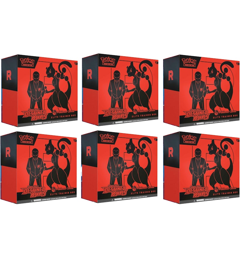2025 Pokmon Scarlet & Violet Destined Rivals Pokemon Center Elite Trainer Box 6x Lot - 2025 - US 2025 Pokmon Scarlet & Violet Destined Rivals Pokemon Center Elite Trainer Box 6x Lot - 2025 - US