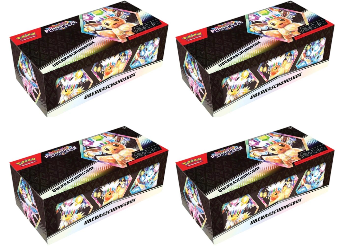 2025 Pokmon Scarlet & Violet Prismatic Evoloutions Surprise Box (German) 4x Lot - 2025 - US 2025 Pokmon Scarlet & Violet Prismatic Evoloutions Surprise Box (German) 4x Lot - 2025 - US
