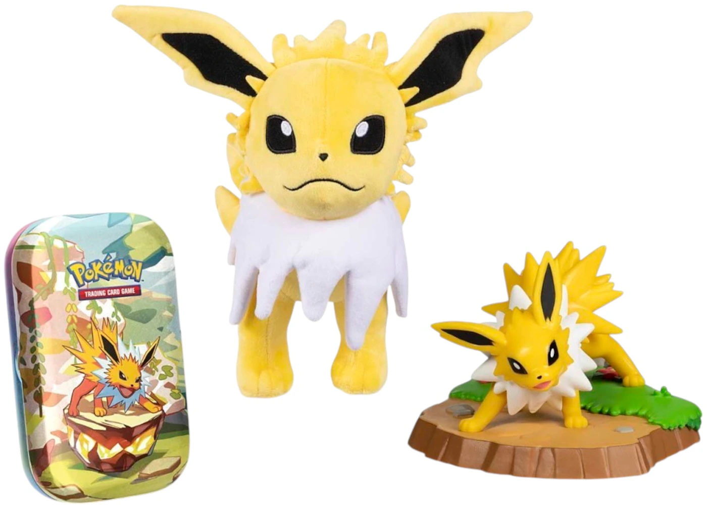 2025 Pokmon Scarlet & Violet Prismatic Evolutions Jolteon Plush, Figure & TCG Mini Tin Bundle - 2025 - US 2025 Pokmon Scarlet & Violet Prismatic Evolutions Jolteon Plush, Figure & TCG Mini Tin Bundle - 2025 - US