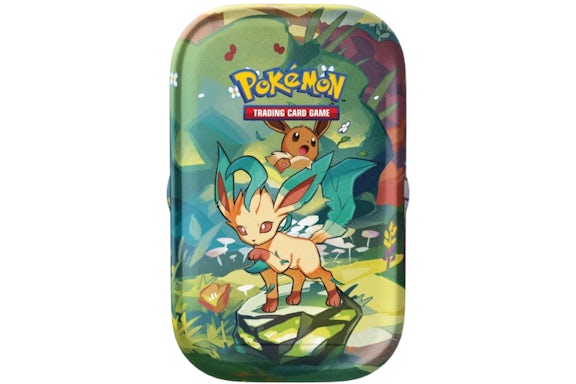 2025 Pokémon Scarlet Violet Prismatic Evolutions Leafeon Tin