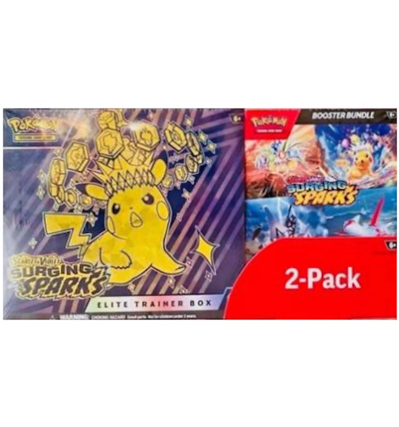 2025 Pokmon Scarlet & Violet Surging Sparks Elite Trainer Box & Booster Bundle Costco 2-Pack - 2025 - US 2025 Pokmon Scarlet & Violet Surging Sparks Elite Trainer Box & Booster Bundle Costco 2-Pack - 2025 - US