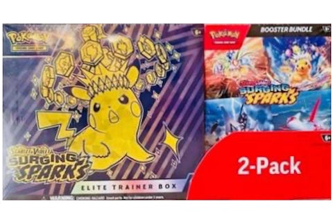 2025 Pokmon Scarlet & Violet Surging Sparks Elite Trainer Box & Booster Bundle Costco 2-Pack - 2025 - US 2025 Pokmon Scarlet & Violet Surging Sparks Elite Trainer Box & Booster Bundle Costco 2-Pack - 2025 - US