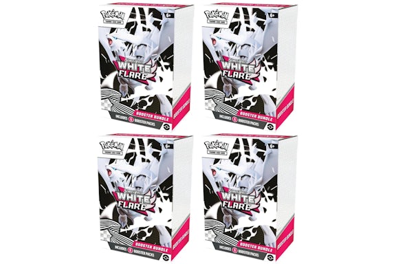 Lot de 4 boosters Pokémon Scarlet et Violet White Flare 2025