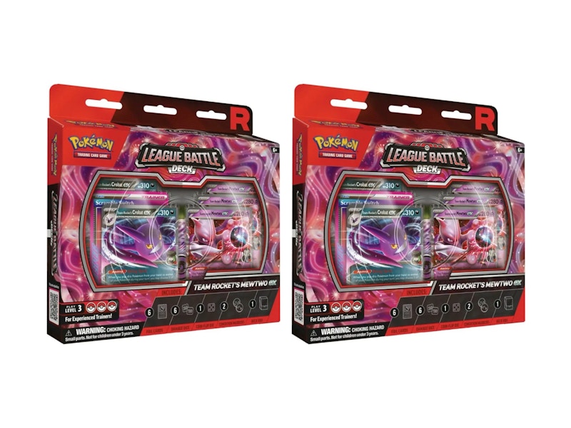 Pokemon 2025 Pokémon Team Rocket Mewtwo ex League Battle Deck Box 2x Lot Trading Card