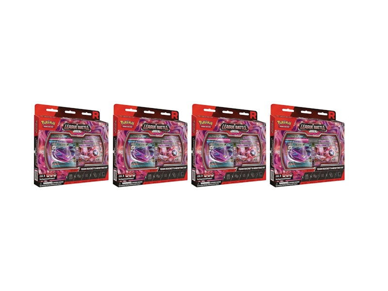 Pokemon 2025 Pokémon Team Rocket Mewtwo ex League Battle Deck Box 4x Lot Trading Card
