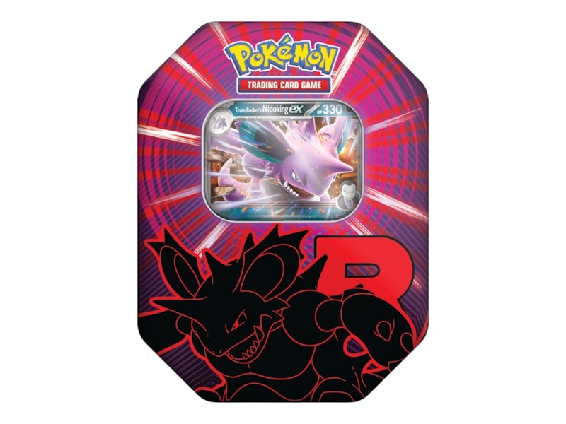 2025 Pokémon Team Rocket Nidoking Ex Tin Case (EU) 2025 US