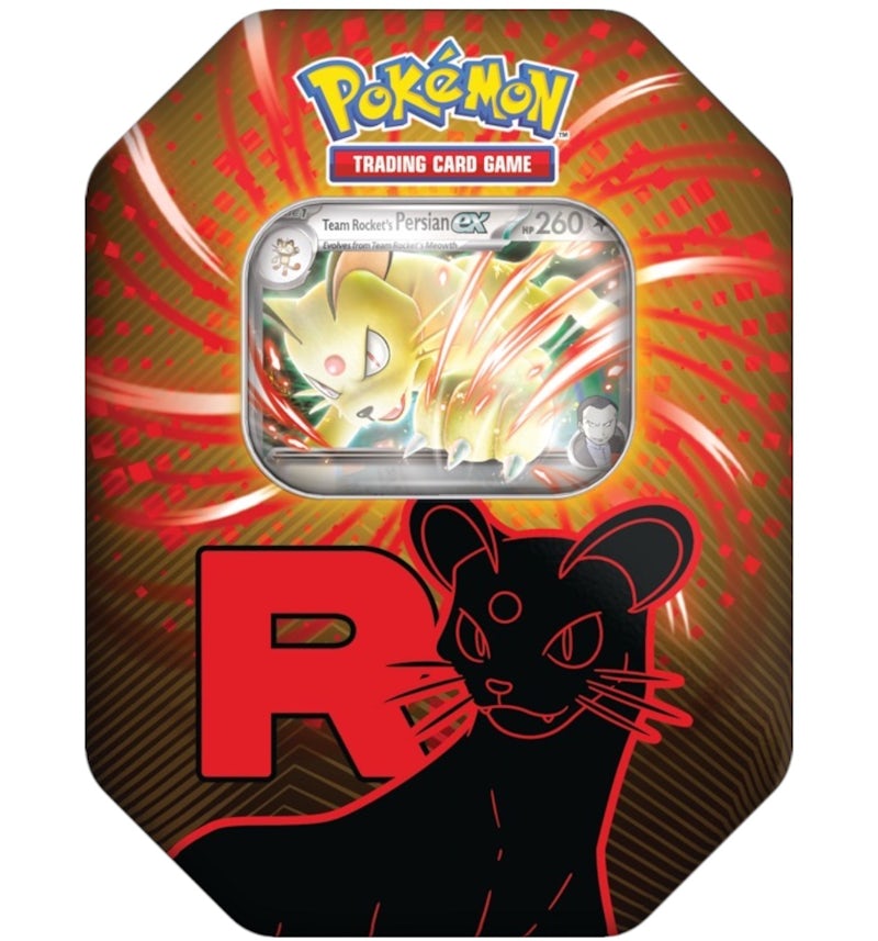 2025 Pokmon Team Rocket Persian Ex Tin Case (EU) - 2025 - US 2025 Pokmon Team Rocket Persian Ex Tin Case (EU) - 2025 - US