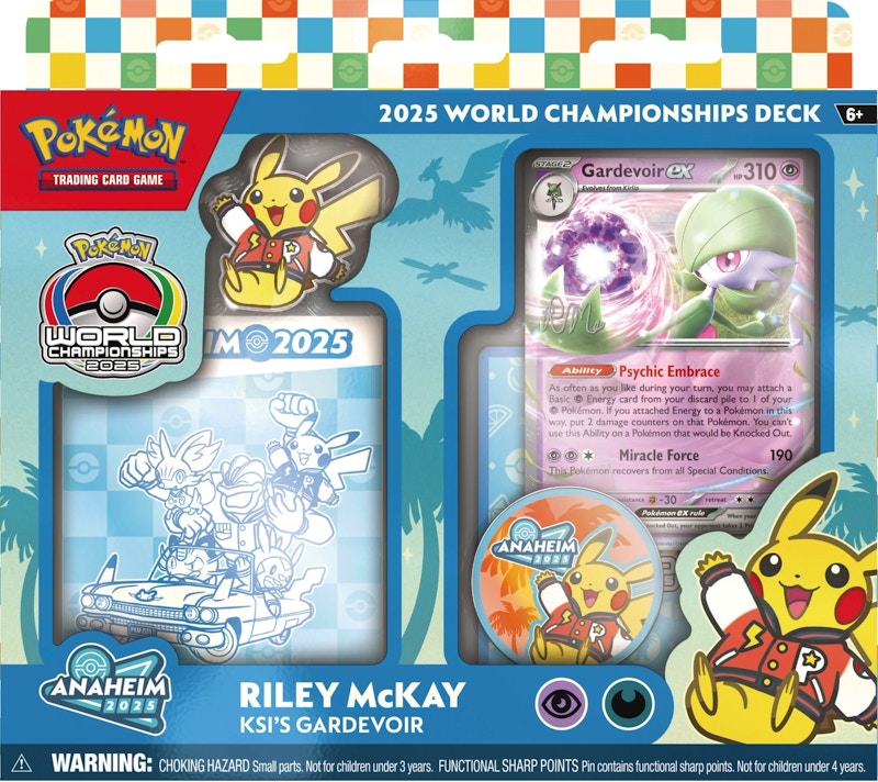 2025 Pokemon World Champion Deck Anaheim Riley McKay KSI's