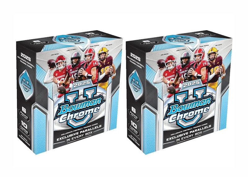 2025 Topps Bowman University Chrome Football Mega Box 2x Lot