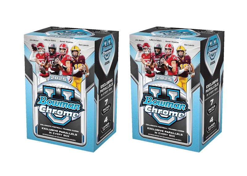 2025 Topps Bowman University Chrome Football Value Box 2x Lot