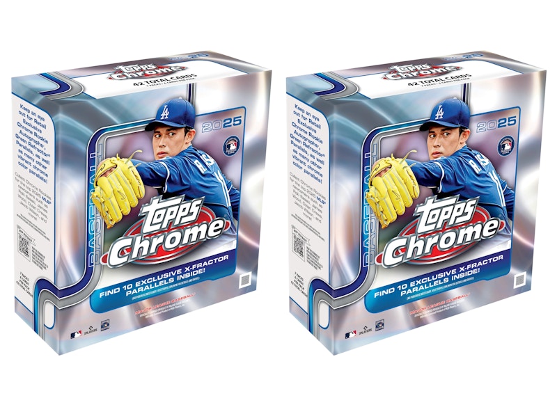 2025 Topps Chrome Baseball Mega Box 2x Lot