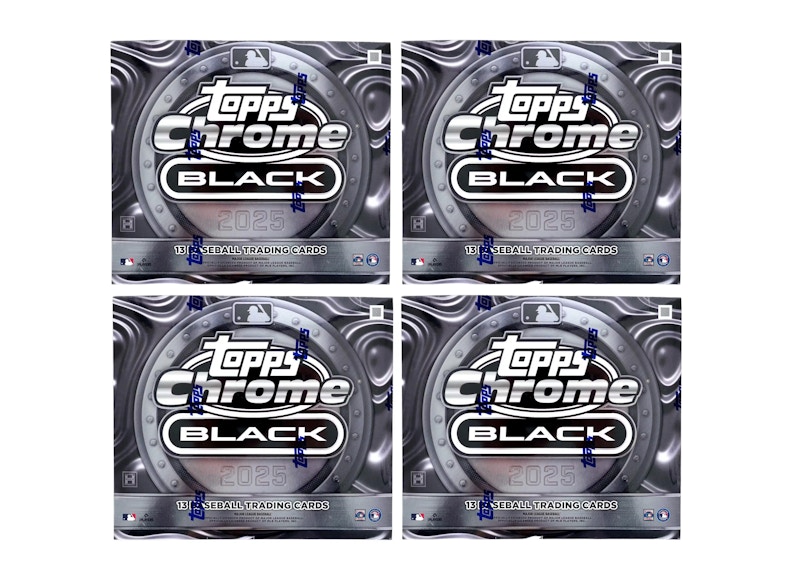 2025 Topps Chrome Black Baseball Hobby Box 4x Lot - 2025 - JP