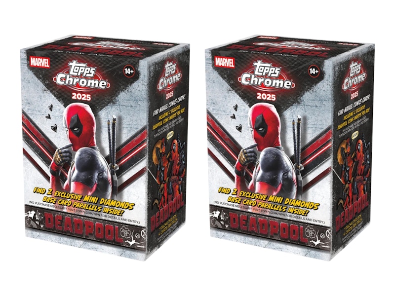 2025 Topps Chrome Deadpool Value Box 2x Lot