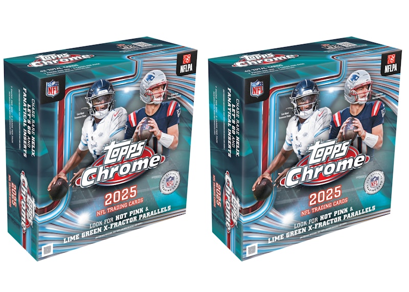2025 Topps Chrome Football Mega Box 2x Lot - 2025 - GB