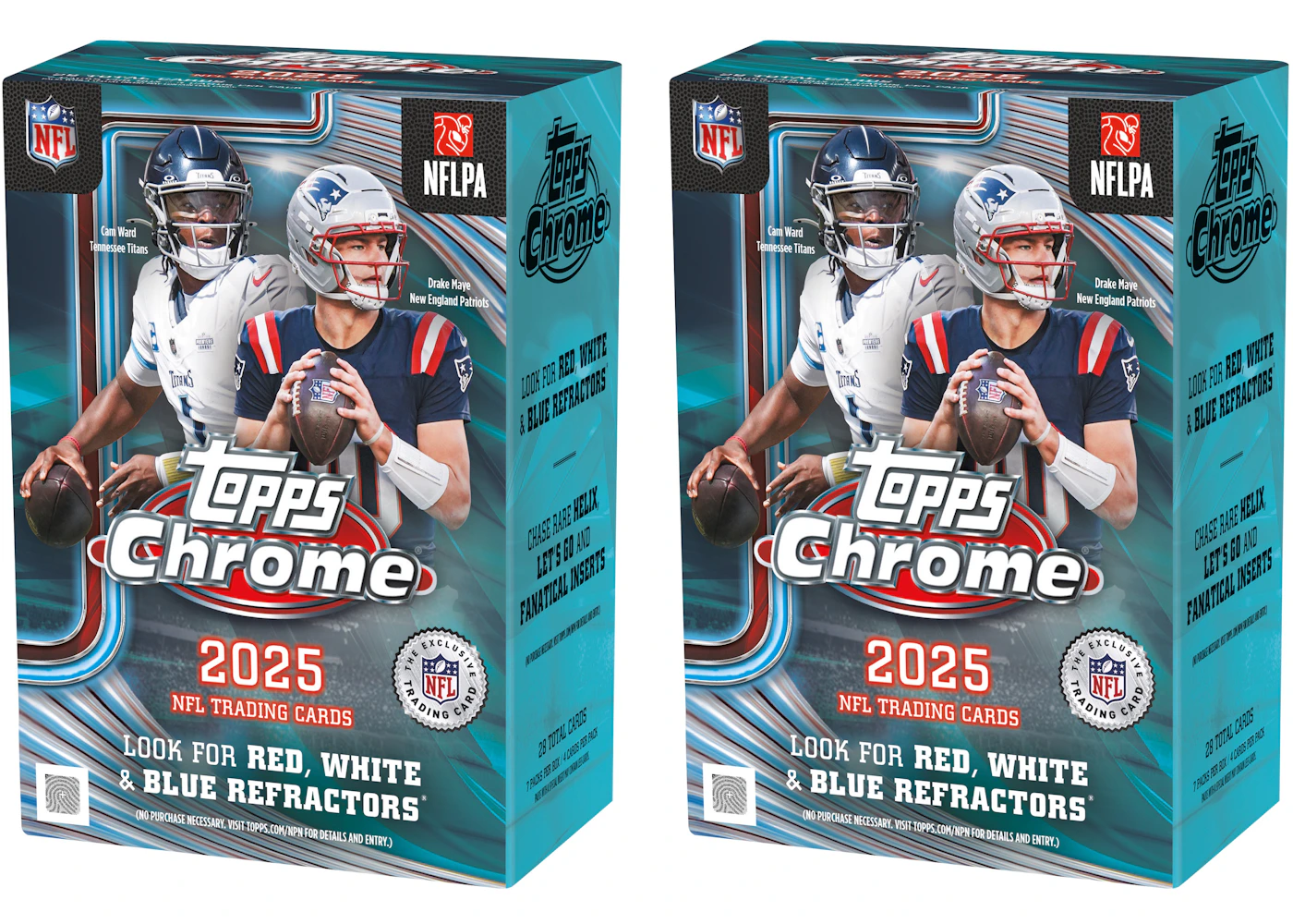 2025 Topps Chrome Football Value Box 2x Lot
