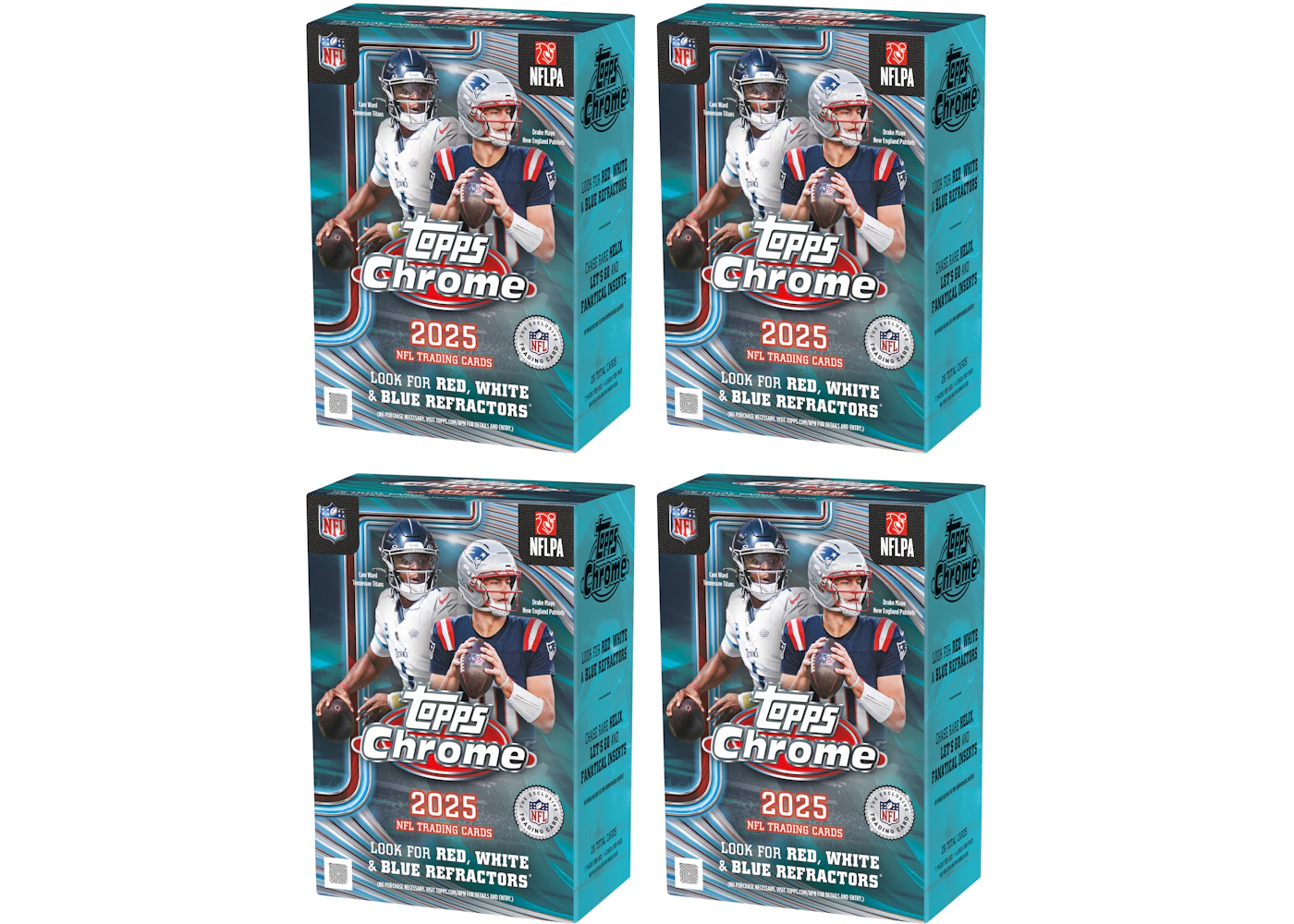 2025 Topps Chrome Football Value Box 4x Lot