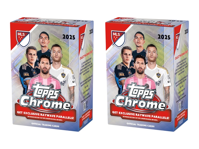 2025 Topps MLS Blaster Box, verchromt, 2 Stück