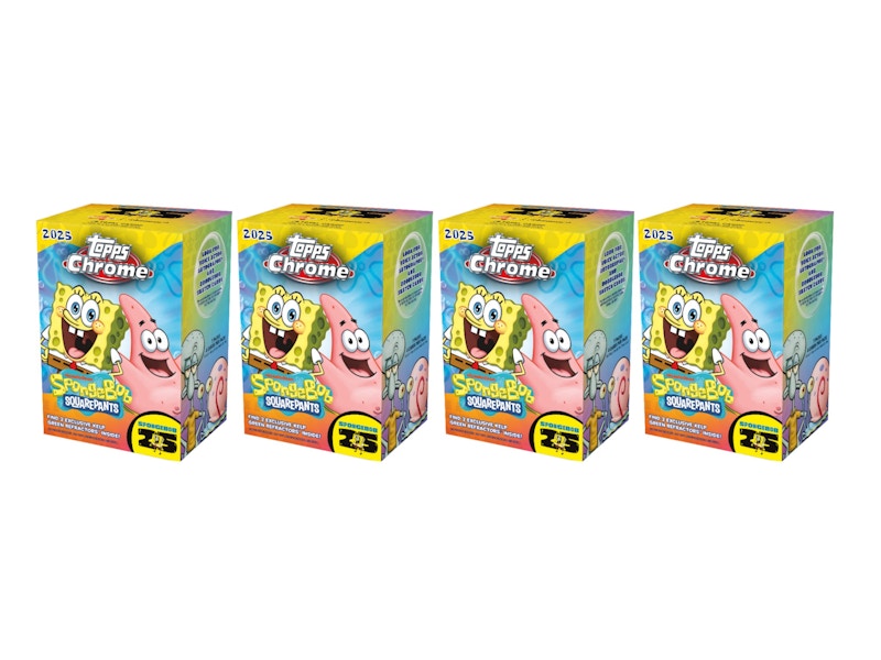 2025 Topps Chrome SpongeBob 25th Anniversary Blaster Box 4x Lot - 2025 - US